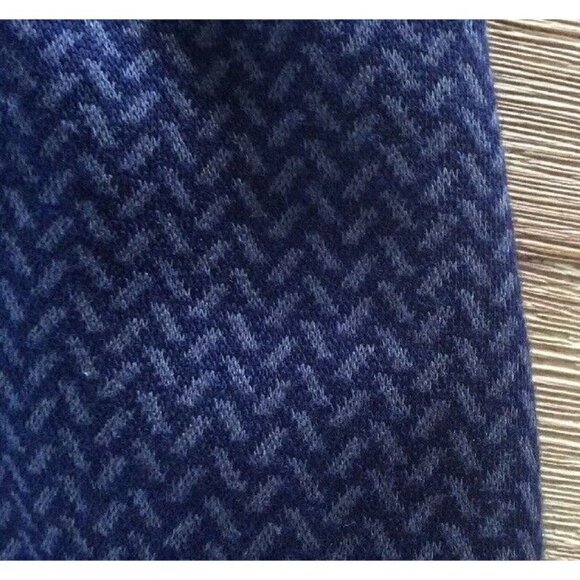 Coldwater Creek Womens Chevron A Line Blue Gray Ponte Knit Skirt Size 10 NEW $89 - Picture 4 of 5